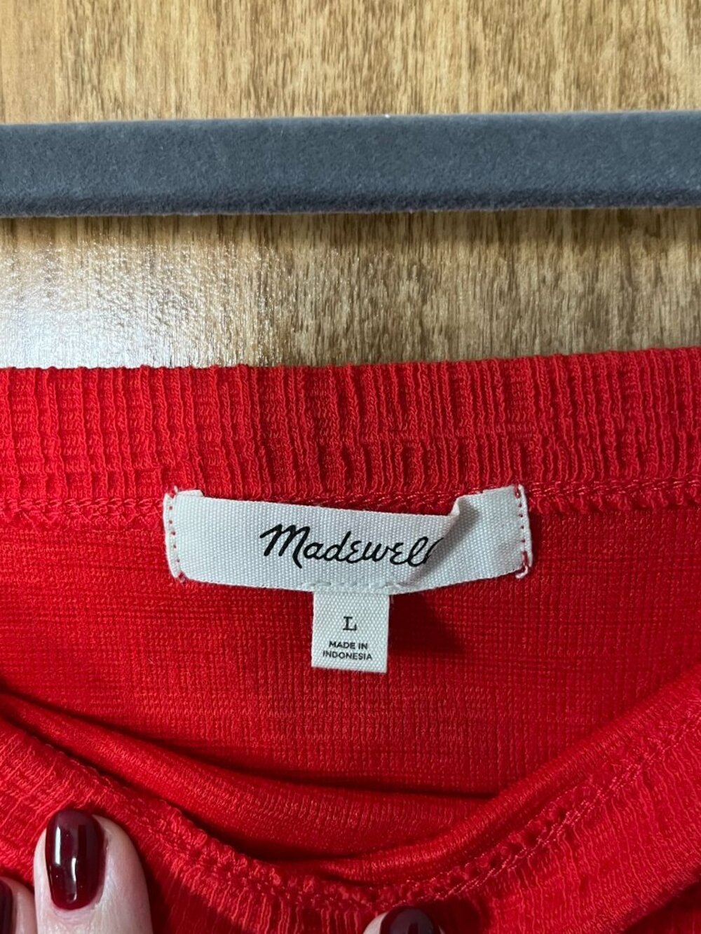 Madewell | Apron Tank Top | Large, red - Picture 4 of 9